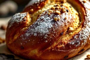 pane dolce con uvetta e noci