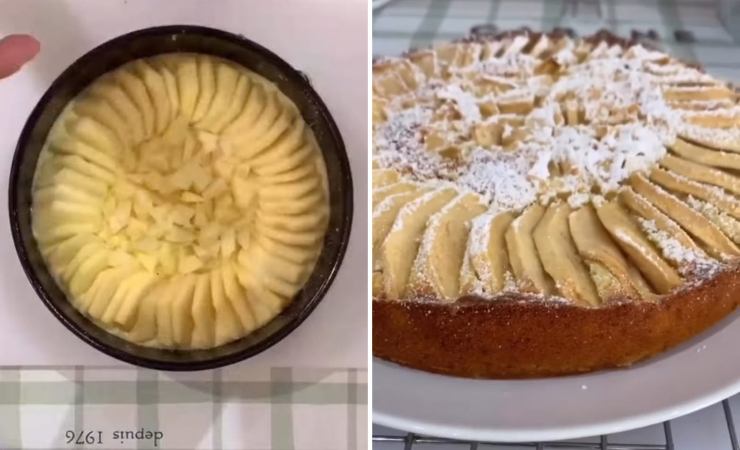 torta di mele cruda e cotta