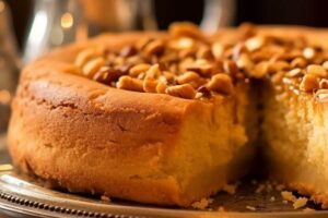 torta pinolata in primo piano